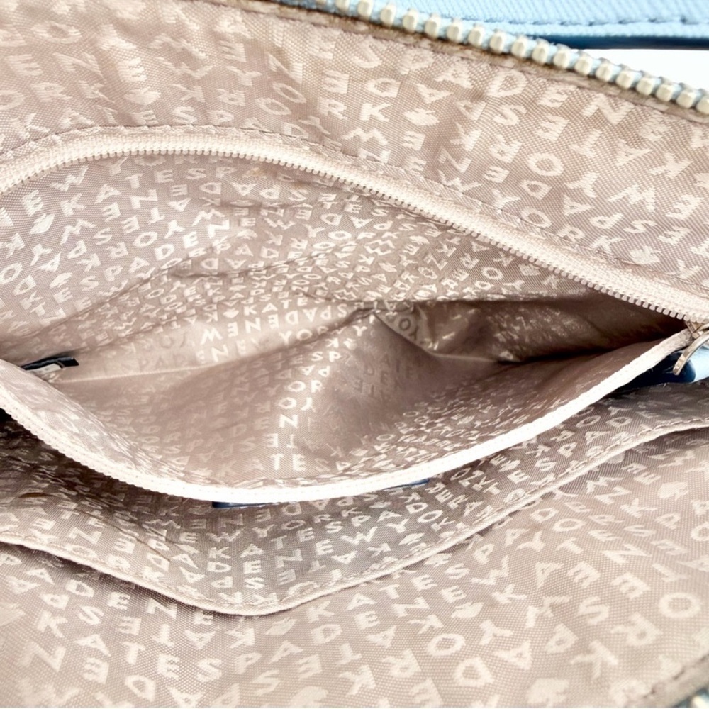 Kate Spade Sadie North South Crossbody Bag in Light Blue Silver Hardware EUC - Picture 8 of 9